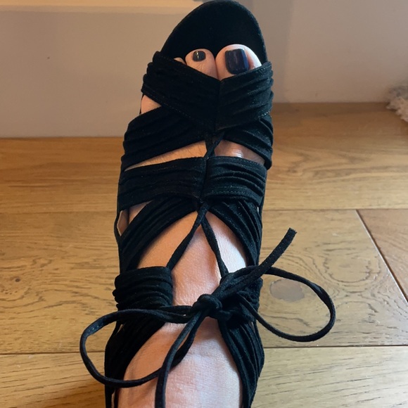 Nine West galaxy black suede heels size 7.5 - Picture 15 of 15